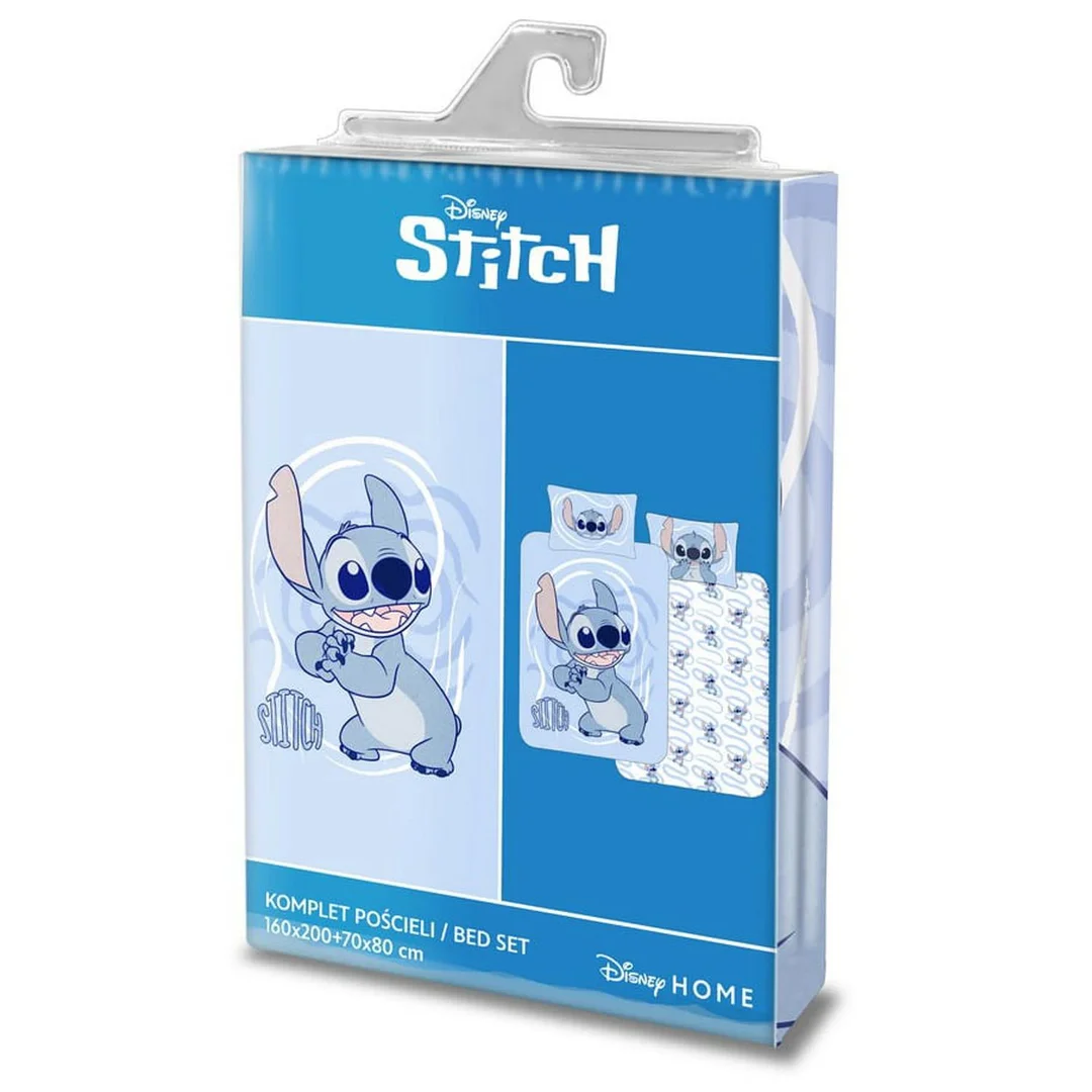 Pościel bawełniana 100x135 Lilo i Stitch niebieska 002 poszewka 40x60 Faro — zdjęcie 4