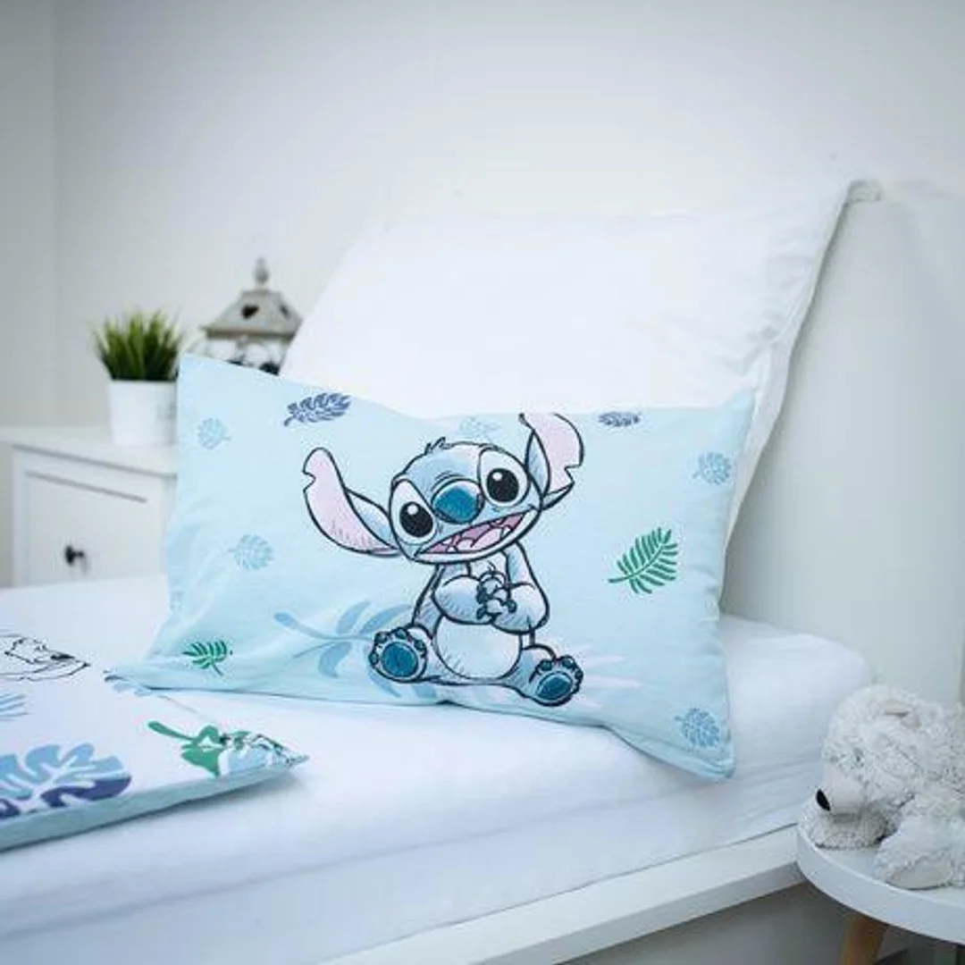 Pościel bawełniana 100x135 Lilo & Stitch miętowa poszewka 40x60 JF 24 — zdjęcie 5