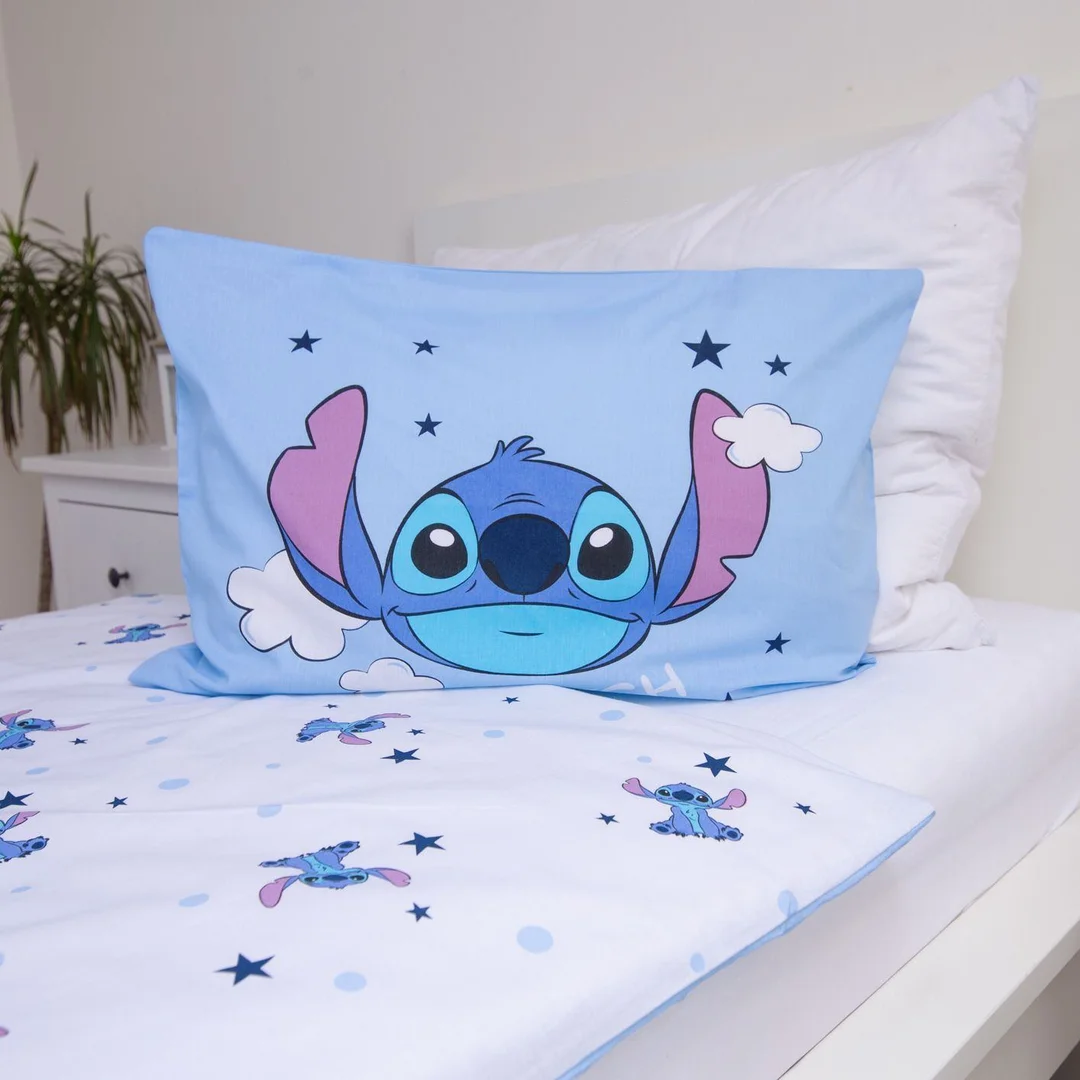 Pościel bawełniana 100x135 Lilo & Stitch niebieska poszewka 40x60 JF24 — zdjęcie 4