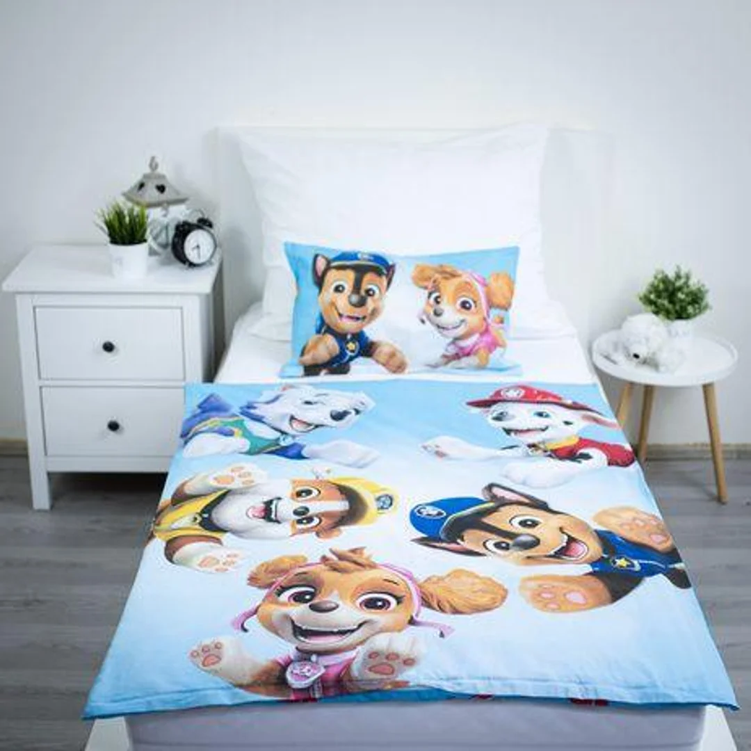 Pościel bawełniana 100x135 Paw Patrol PP650 niebieska do łóżeczka poszewka 40x60 JF24 — zdjęcie 2