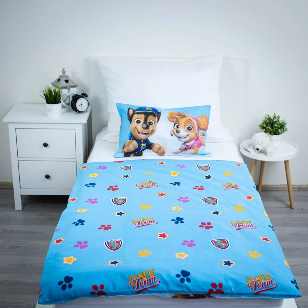 Pościel bawełniana 100x135 Paw Patrol PP650 niebieska do łóżeczka poszewka 40x60 JF24 — zdjęcie 3