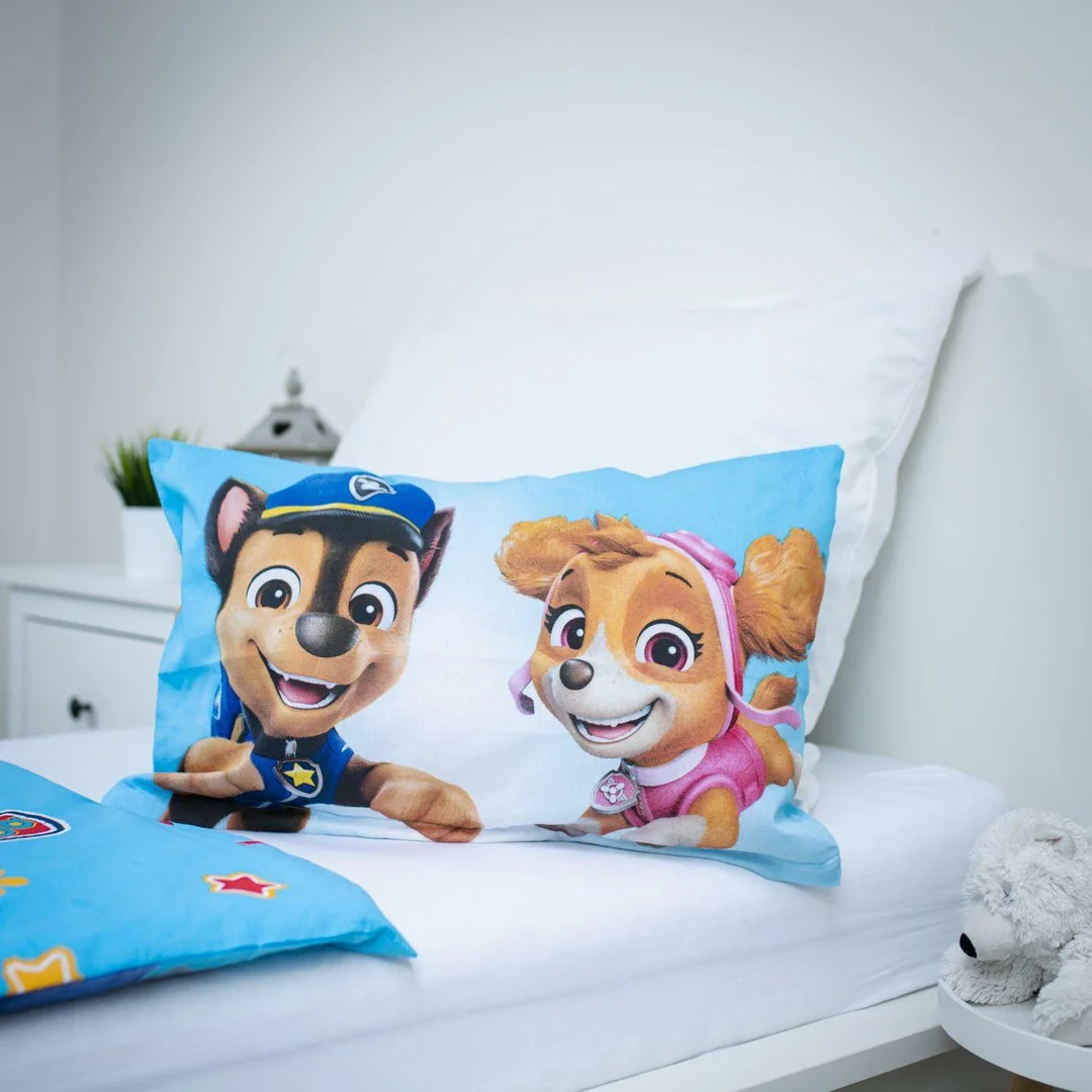 Pościel bawełniana 100x135 Paw Patrol PP650 niebieska do łóżeczka poszewka 40x60 JF24 — zdjęcie 5