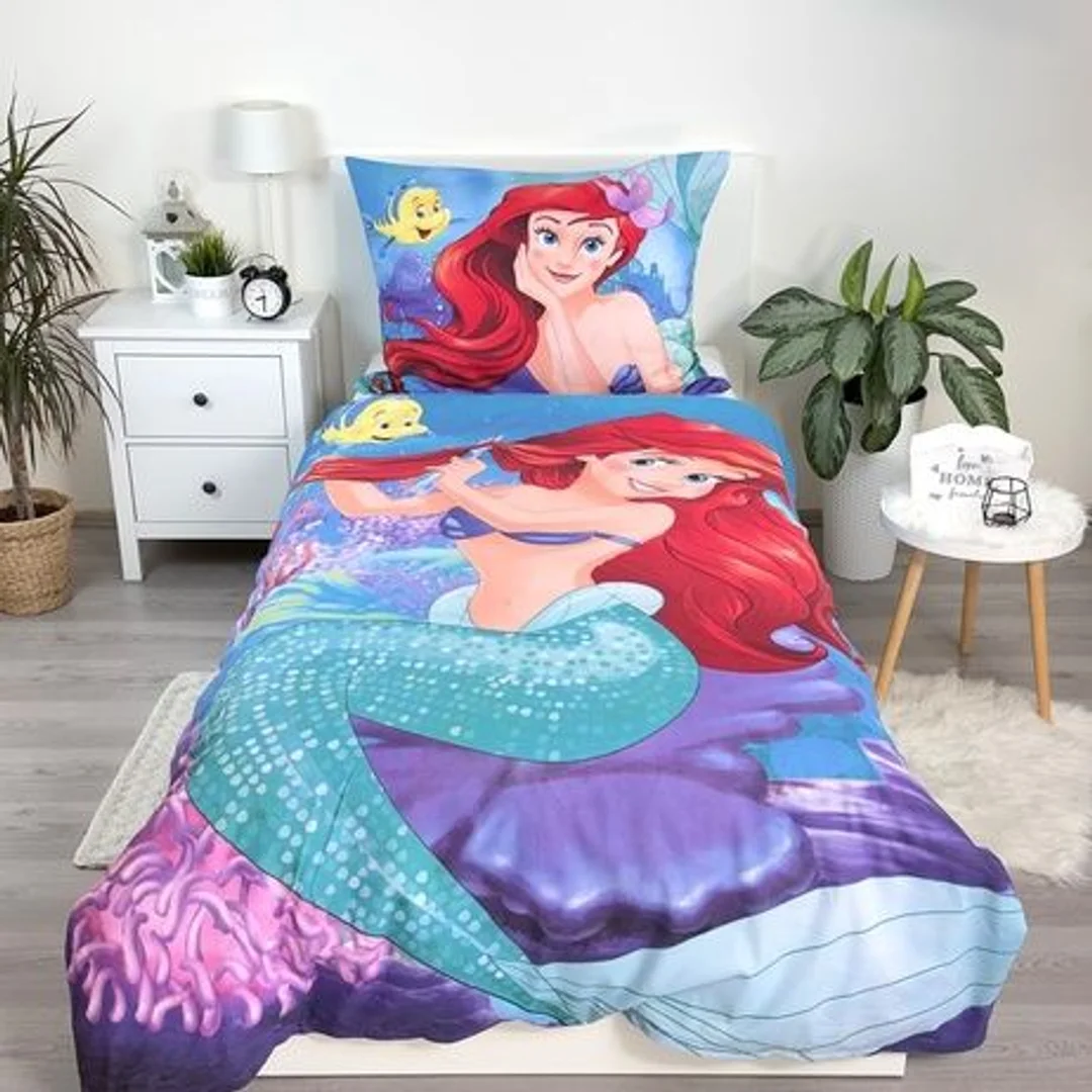 Pościel bawełniana 140x200 Arielka 2680 Princess Księżniczka poszewka 70x90 — zdjęcie 2