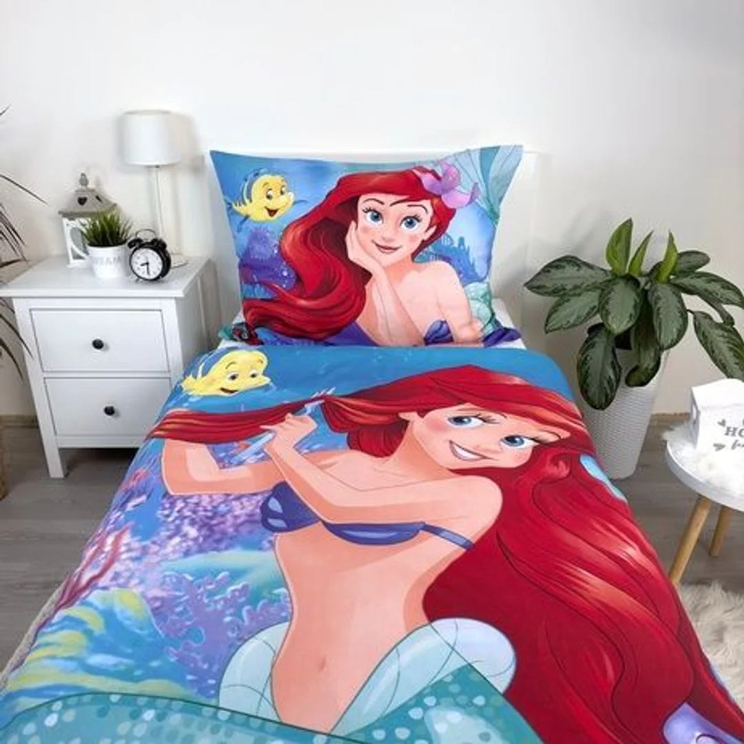 Pościel bawełniana 140x200 Arielka 2680 Princess Księżniczka poszewka 70x90 — zdjęcie 3