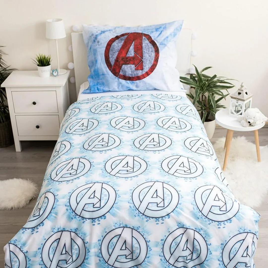 Pościel bawełniana 140x200 Avengers Heroes Kapitan Ameryka poszewka 70x90 — zdjęcie 3