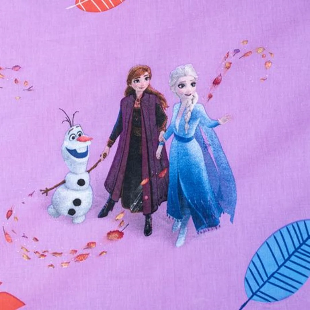Pościel bawełniana 140x200 Frozen Kraina Lodu różowa Magiczny czas poszewka 70x90 JF24 — zdjęcie 4