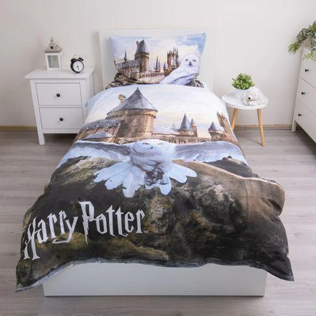 Pościel bawełniana 140x200 Harry Potter Hedwiga kolorowa poszewka 70x90 JF24 — zdjęcie 2