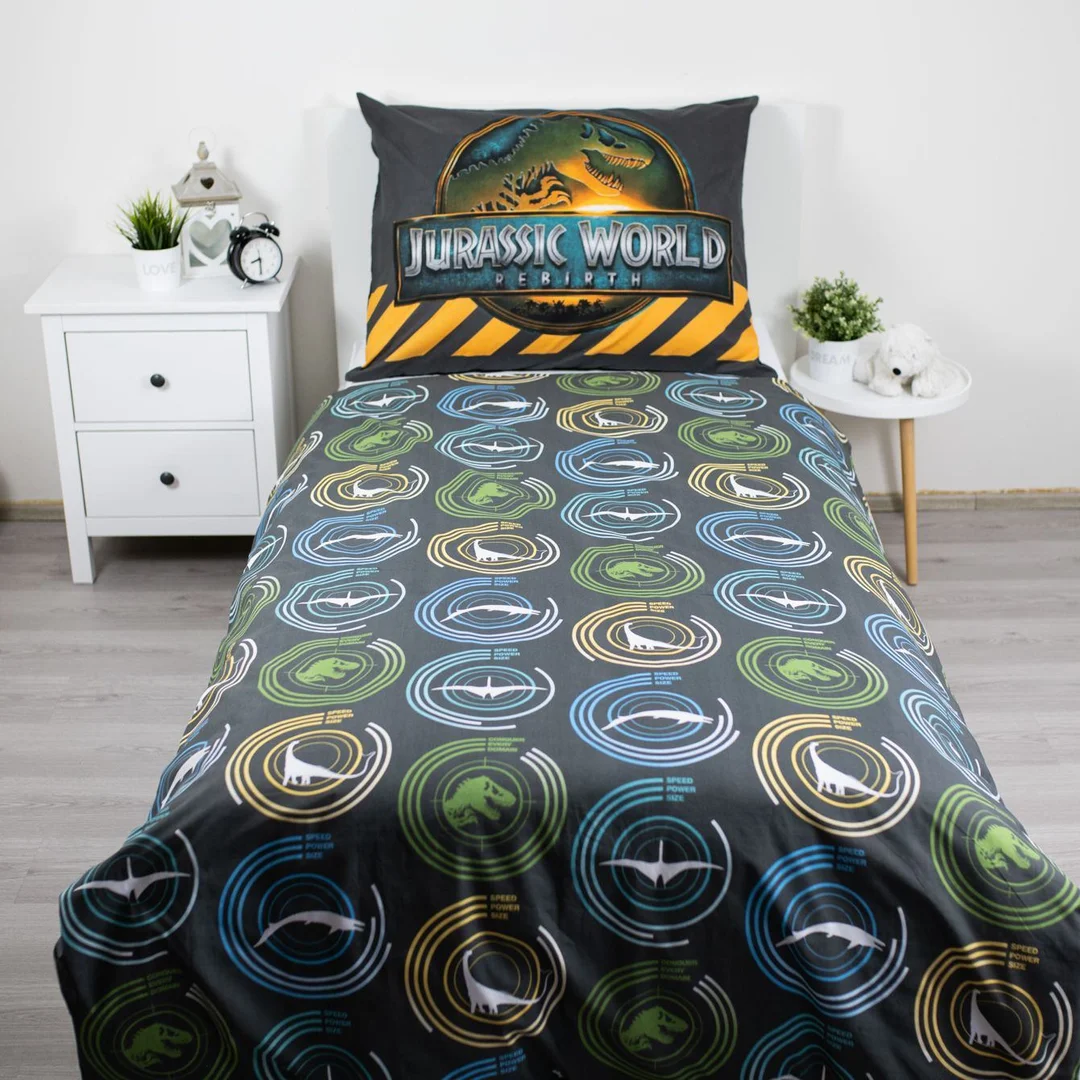 Pościel bawełniana 140x200 Jurassic World T.rex Dinozaur poszewka 70x90 JF24 — zdjęcie 3