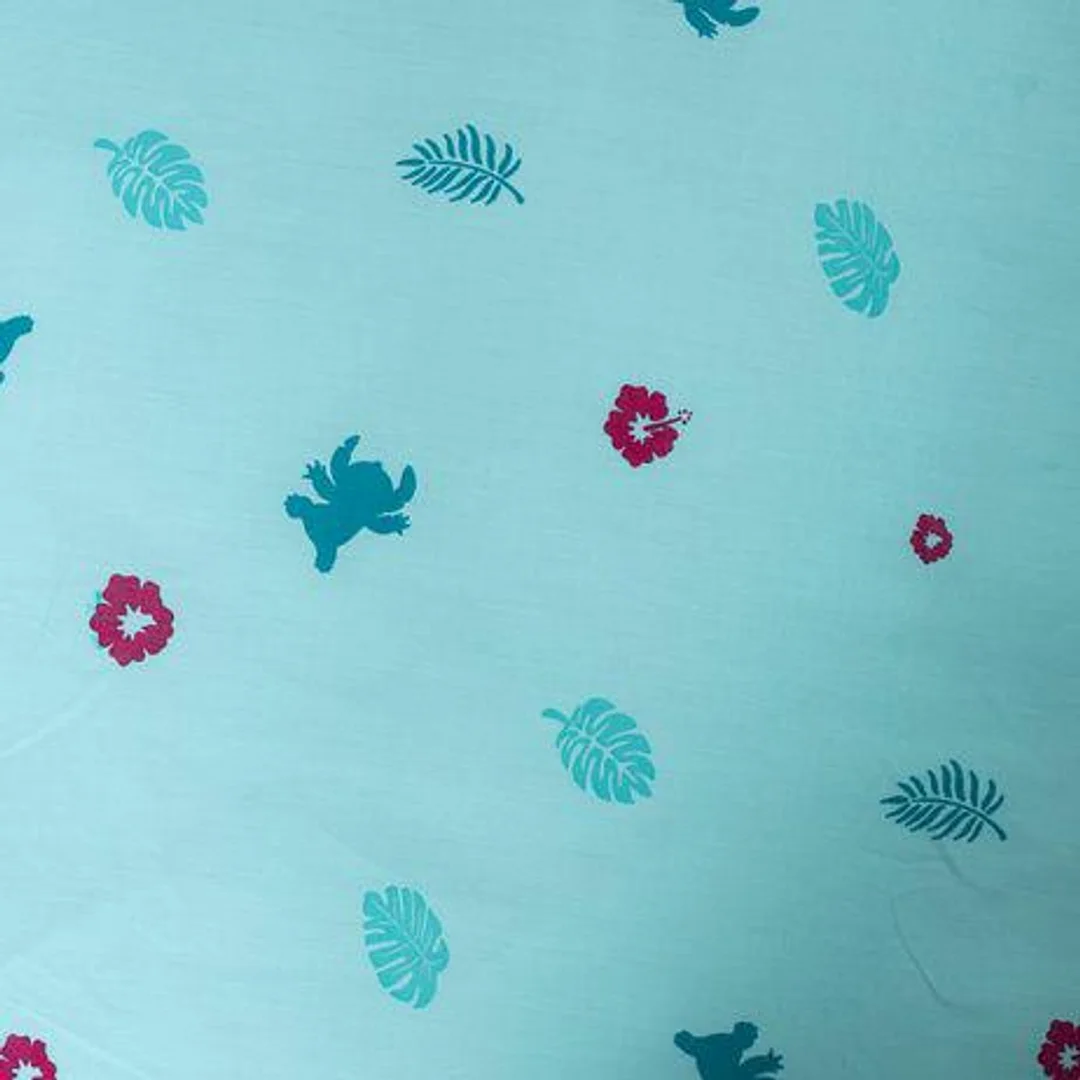 Pościel bawełniana 140x200 Lilo i Stitch Hawaii miętowa poszewka 70x90 JF24 — zdjęcie 5
