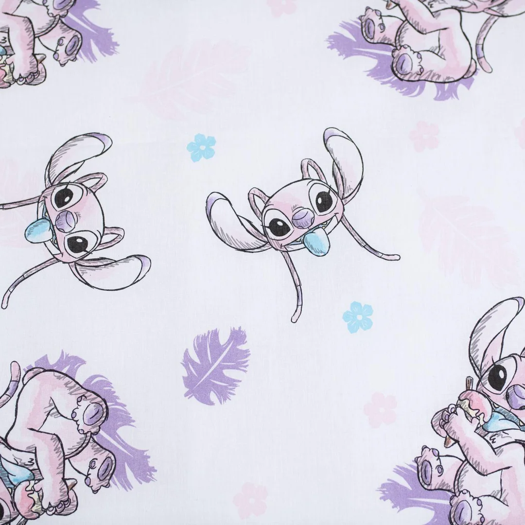 Pościel bawełniana 140x200 Lilo i Stitch Ice cream różowa fioletowa poszewka 70x90 JF 24 — zdjęcie 2