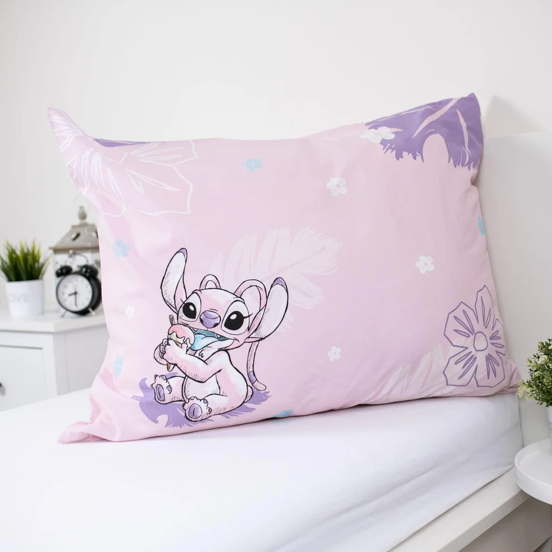 Pościel bawełniana 140x200 Lilo i Stitch Ice cream różowa fioletowa poszewka 70x90 JF 24 — zdjęcie 4