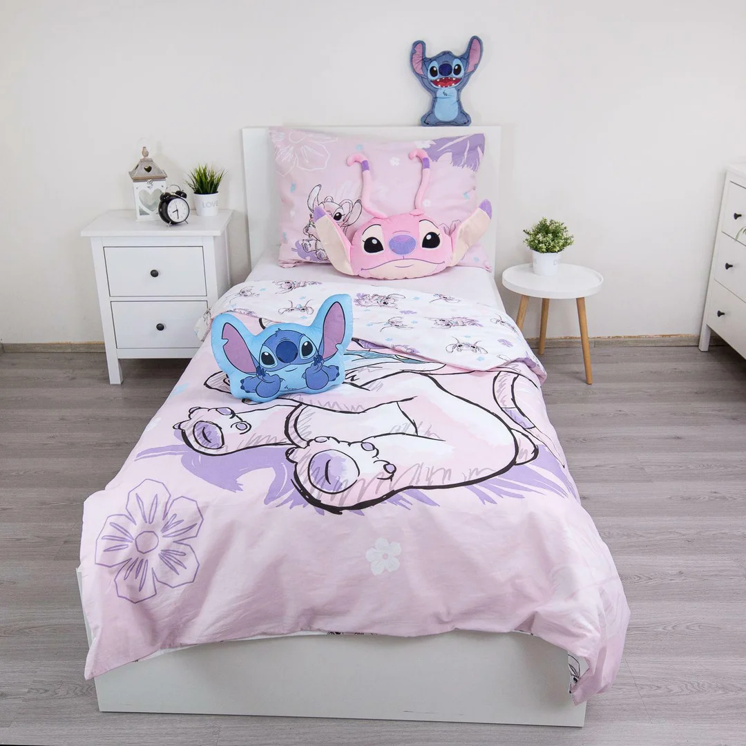 Pościel bawełniana 140x200 Lilo i Stitch Ice cream różowa fioletowa poszewka 70x90 JF 24 — zdjęcie 5