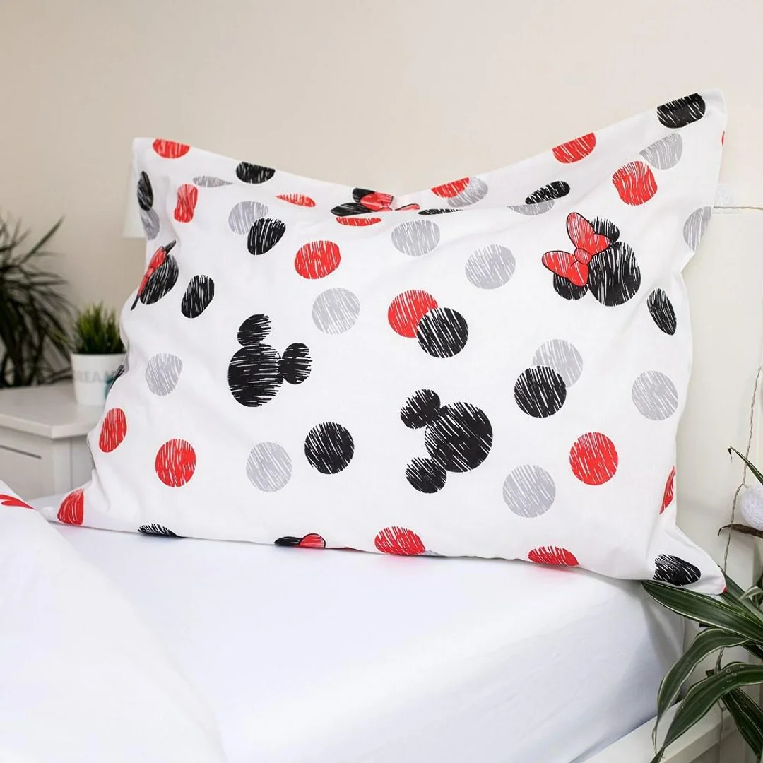 Pościel bawełniana 140x200 Miki i Mini Love 04 poszewka 70x90 — zdjęcie 4