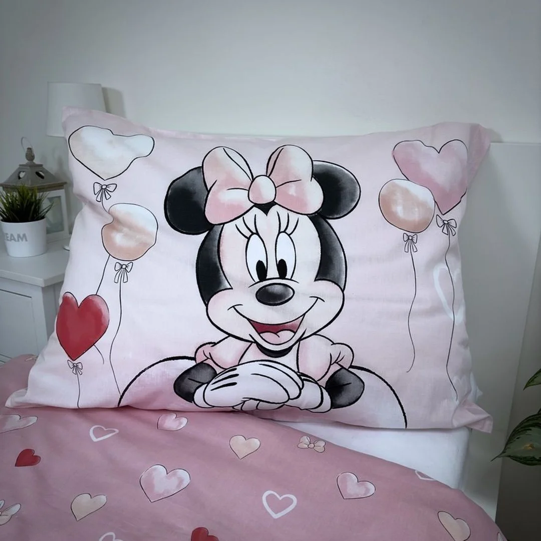 Pościel bawełniana 140x200 Minnie Balloon 02 poszewka 70x90 — zdjęcie 2