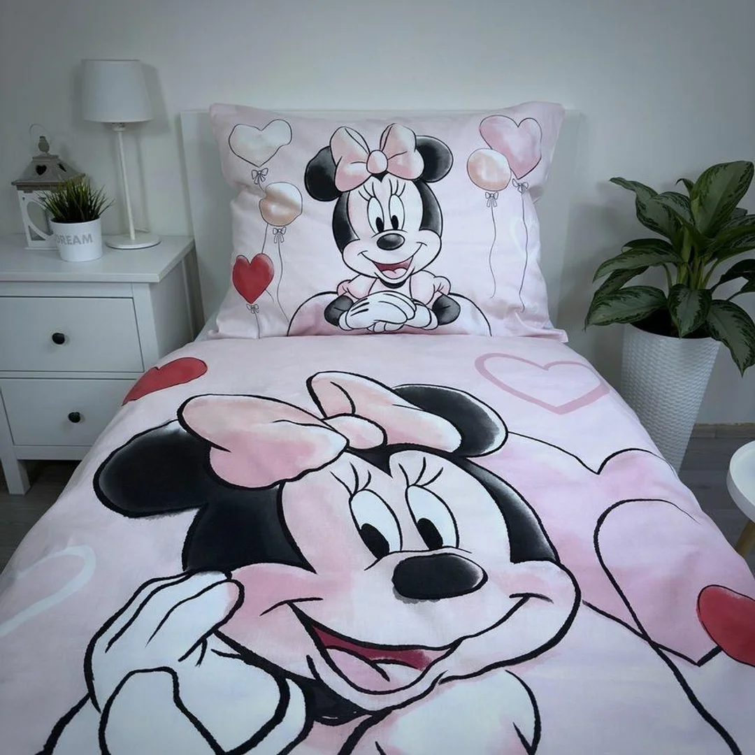 Pościel bawełniana 140x200 Minnie Balloon 02 poszewka 70x90 — zdjęcie 3
