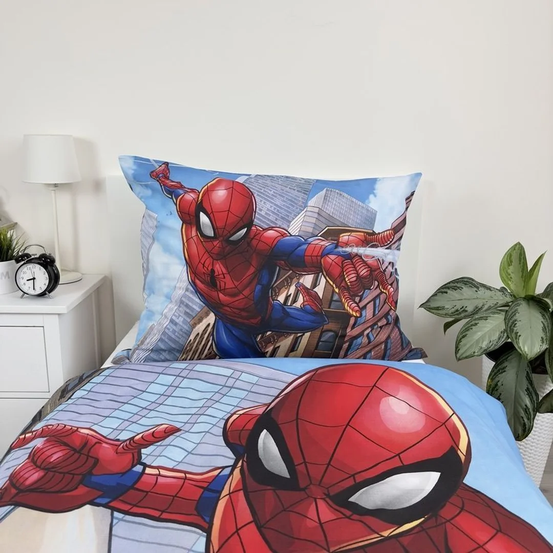 Pościel bawełniana 140x200 Spiderman Człowiek Pająk poszewka 70x90 Kids25 — zdjęcie 4