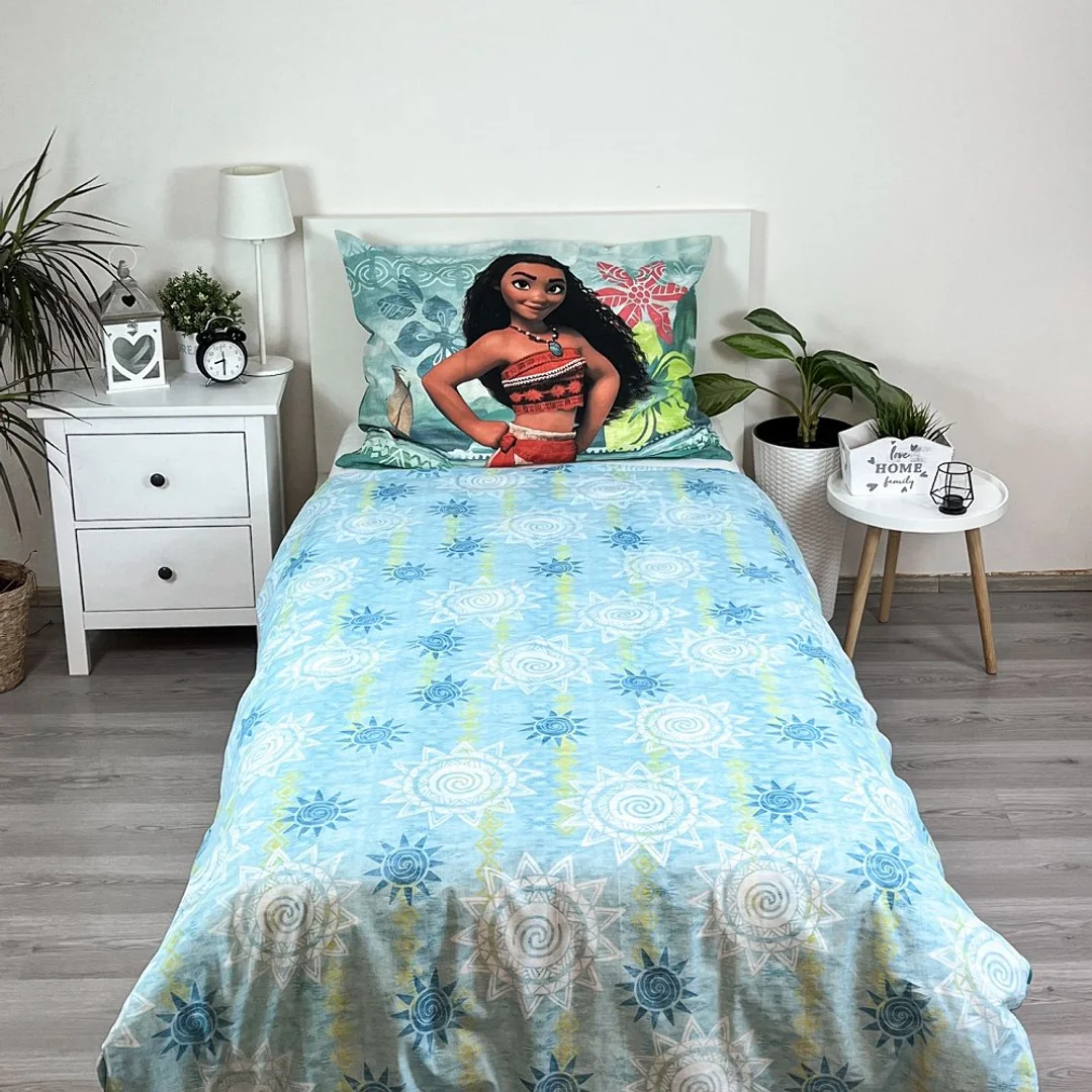 Pościel bawełniana 140x200 Vaiana Skarb Oceanu Podrożniczka kolorowa poszewka 70x90 JF24 — zdjęcie 2
