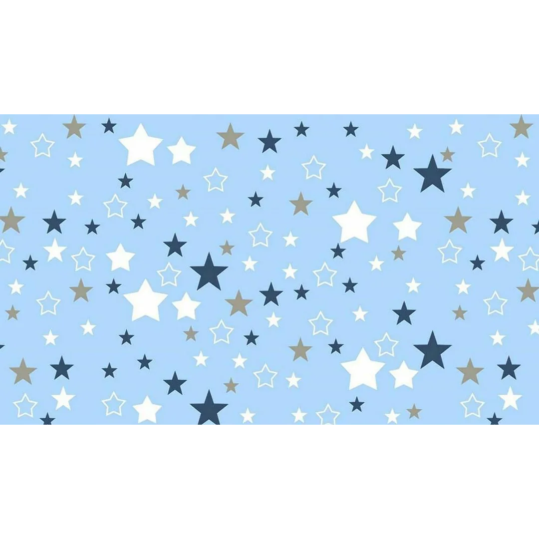 Pościel bawełniana 160x200 364K gwiazdki niebieska Kids 24 — zdjęcie 2