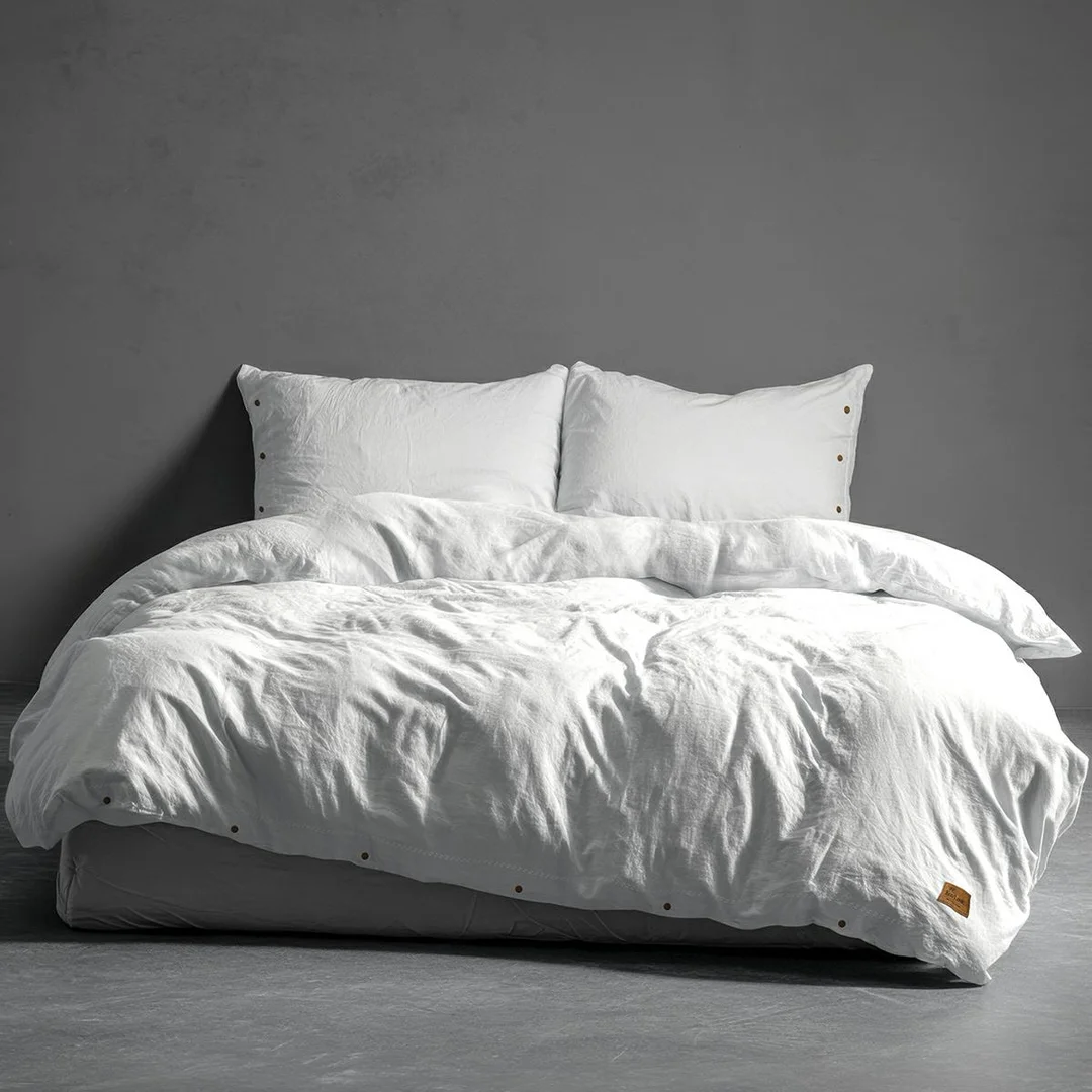 Pościel bawełniana 160x200 biała - Pure Eco Line — zdjęcie 2