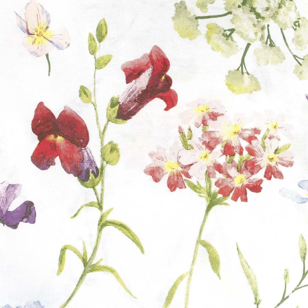Pościel bawełniana 160x200 Wild Meadow biała kwiaty łąkowe 71507/1 Cottonlove — zdjęcie 4