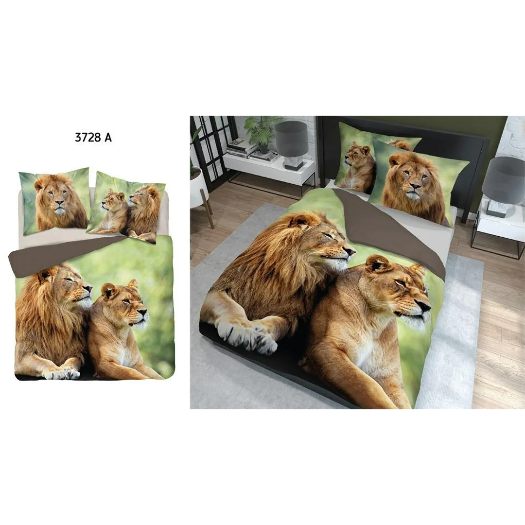 Pościel bawełniana 220x200 lew 3728 A 2 poszewki 70x80 Holland Natura 69 — zdjęcie 10