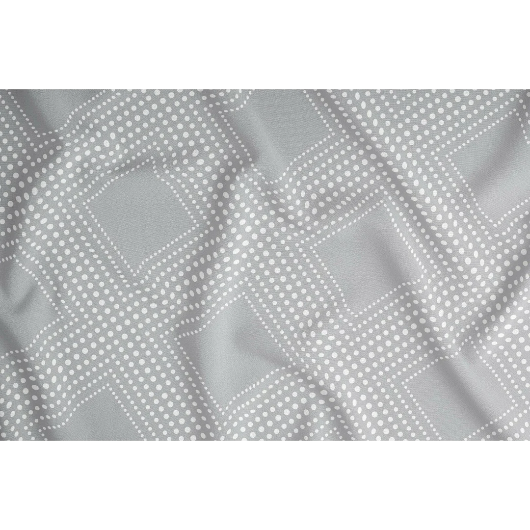 Pościel satynowa 140x200 szara geometria zapinana na suwak 5073 B - Karo Satin 160 — zdjęcie 2