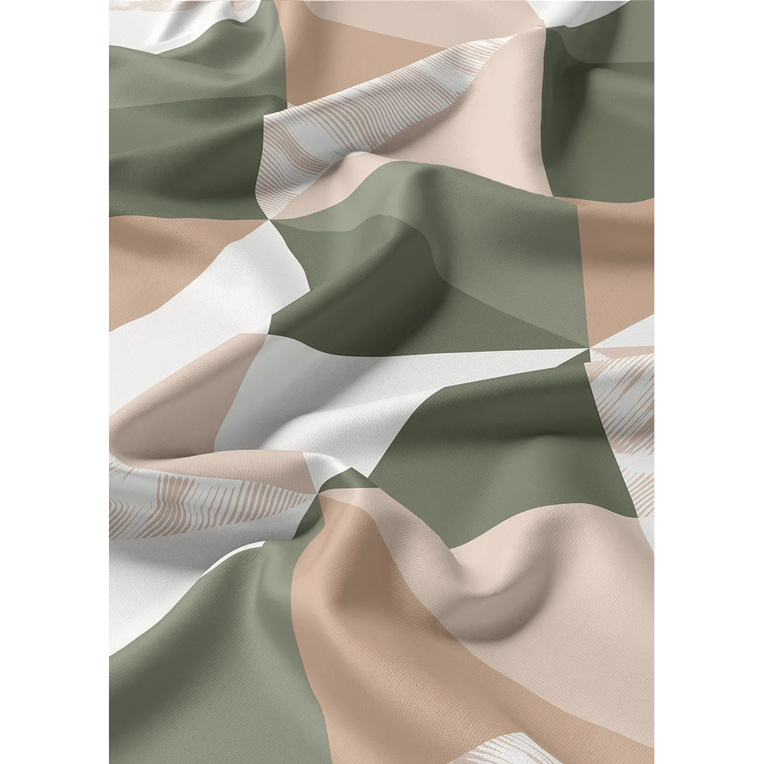 Pościel satynowa 160x200 różowa szara w geometryczny wzór - 6006 A - Home Satin — zdjęcie 5