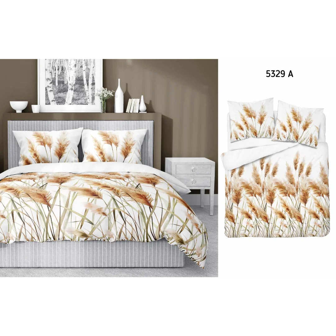 Pościel satynowa 160x200 Trawy pampasowe złote 5329 A Home Satin 41 — zdjęcie 5