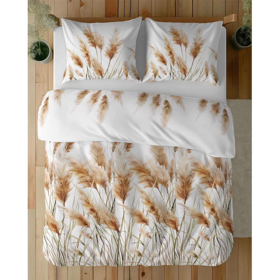 Pościel satynowa 160x200 Trawy pampasowe złote 5329 A Home Satin 41 — zdjęcie 7