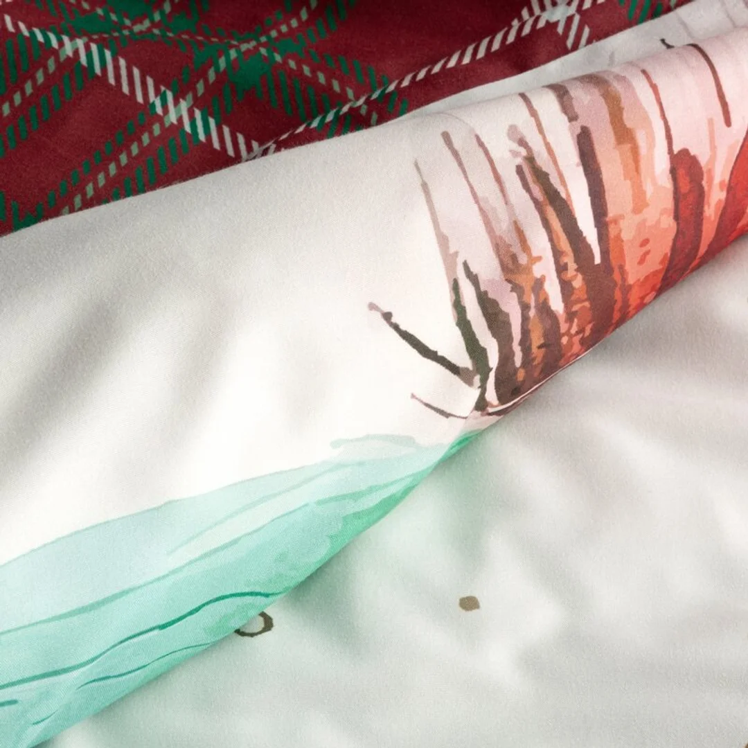 Pościel świąteczna 160x200 Cuddle brązowa świąteczne motywy Eurofirany — zdjęcie 6