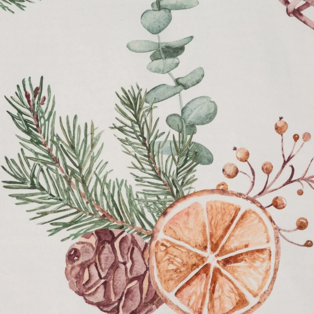 Pościel świąteczna 160x200 Orange biała świąteczne motywy Eurofirany — zdjęcie 4