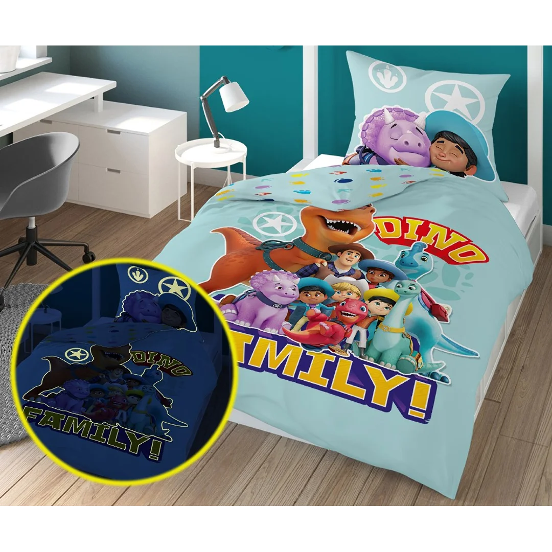Pościel świecąca w ciemności 140x200 Dinozaur 01 Licencyjna 39 — zdjęcie 2