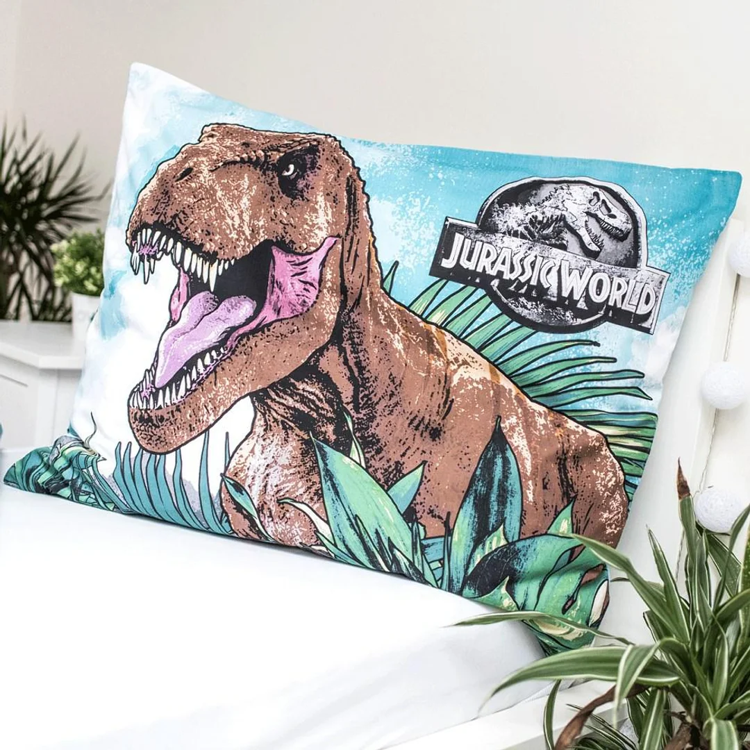 Pościel świecąca w ciemności 140x200 Dinozaur Jurassic World Roar bawełniana poszewka 70x90 — zdjęcie 4