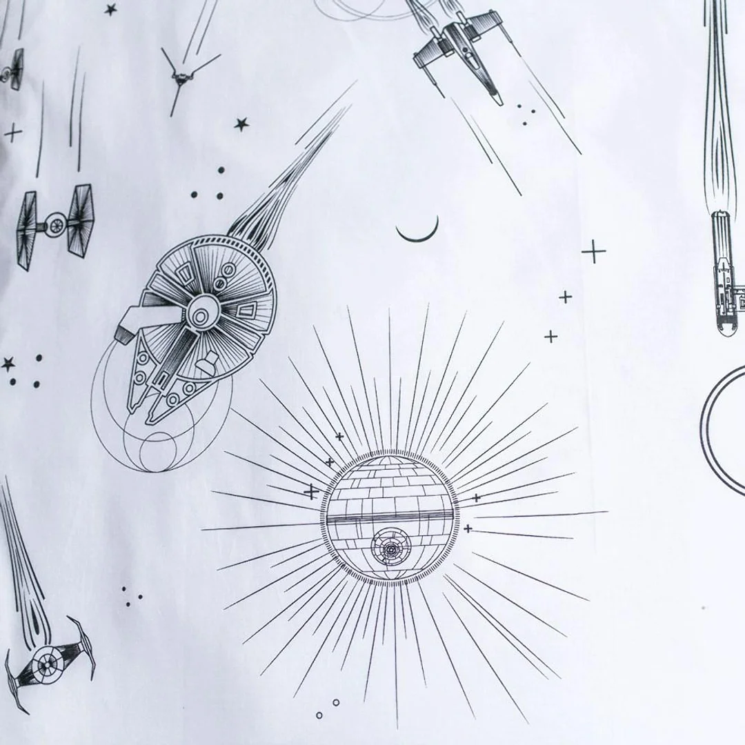 Pościel świecąca w ciemności 140x200 Star Wars Gwiezdne Wojny 1629 bawełniana poszewka 70x90 — zdjęcie 5