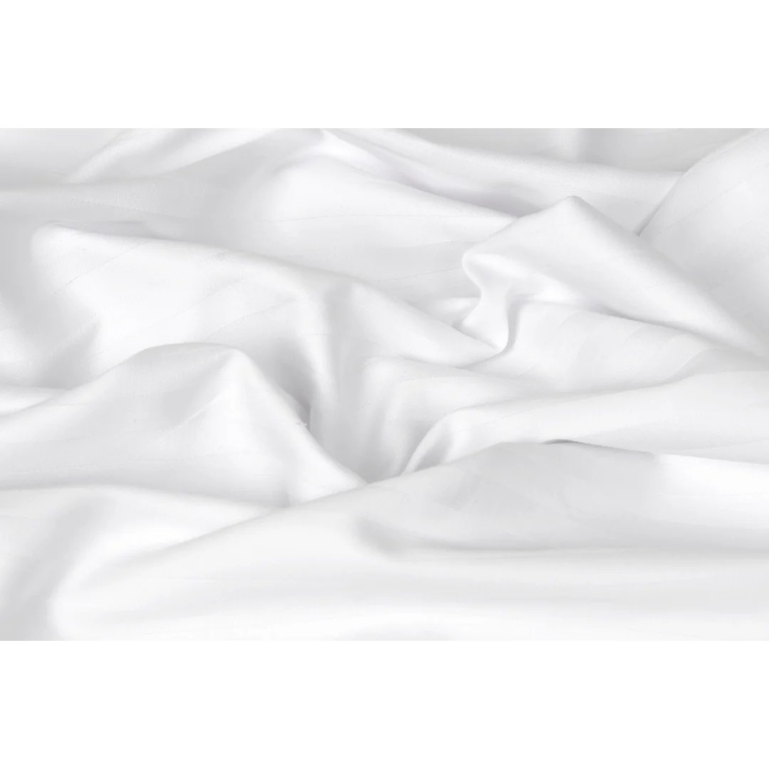 Poszewka adamaszkowa 40x40 biała 01 jednobarwna paski 1cm Matex — zdjęcie 3