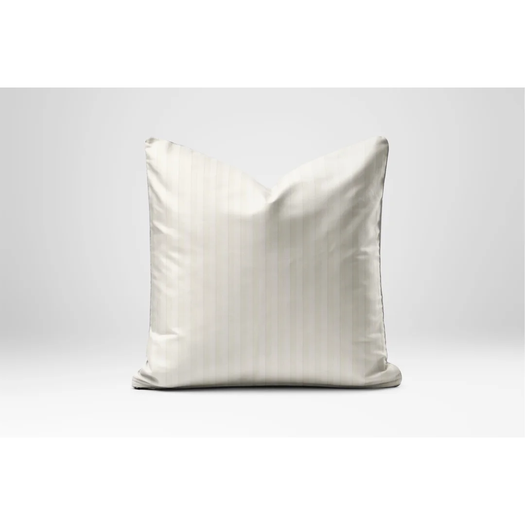 Poszewka adamaszkowa 50x60 ekri jednobarwna paski 1 cm Pure — zdjęcie 3