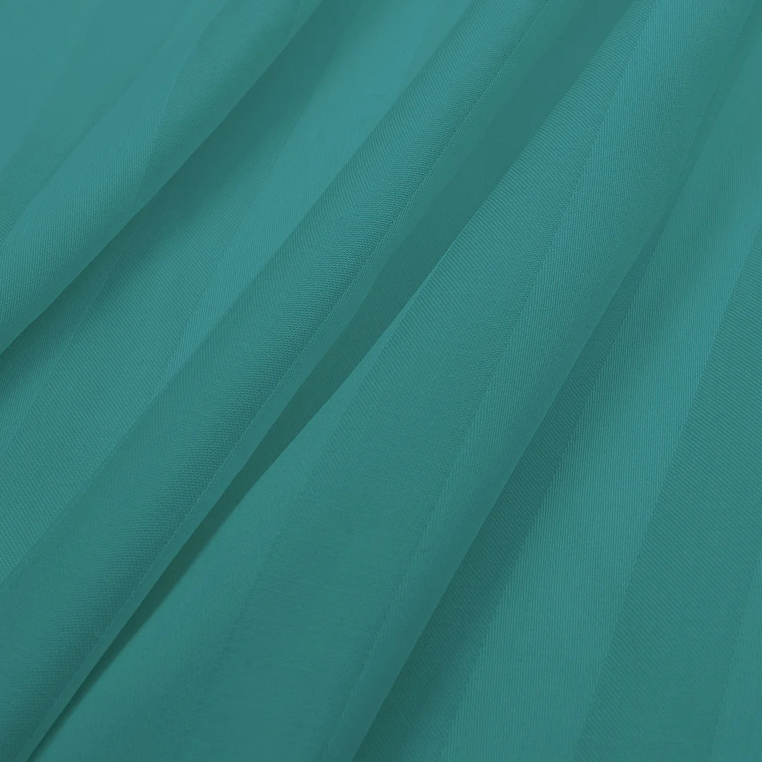 Poszewka bambusowa 40x40 turkusowa paski satyna bawełniana jednobarwna Bamboo 23 — zdjęcie 2