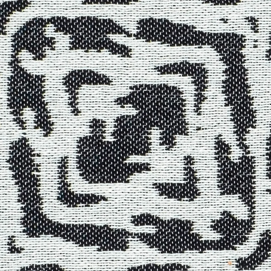 Poszewka bawełniana akrylowa 50x50 2160-1 Zebra czarna biała RAW — zdjęcie 3