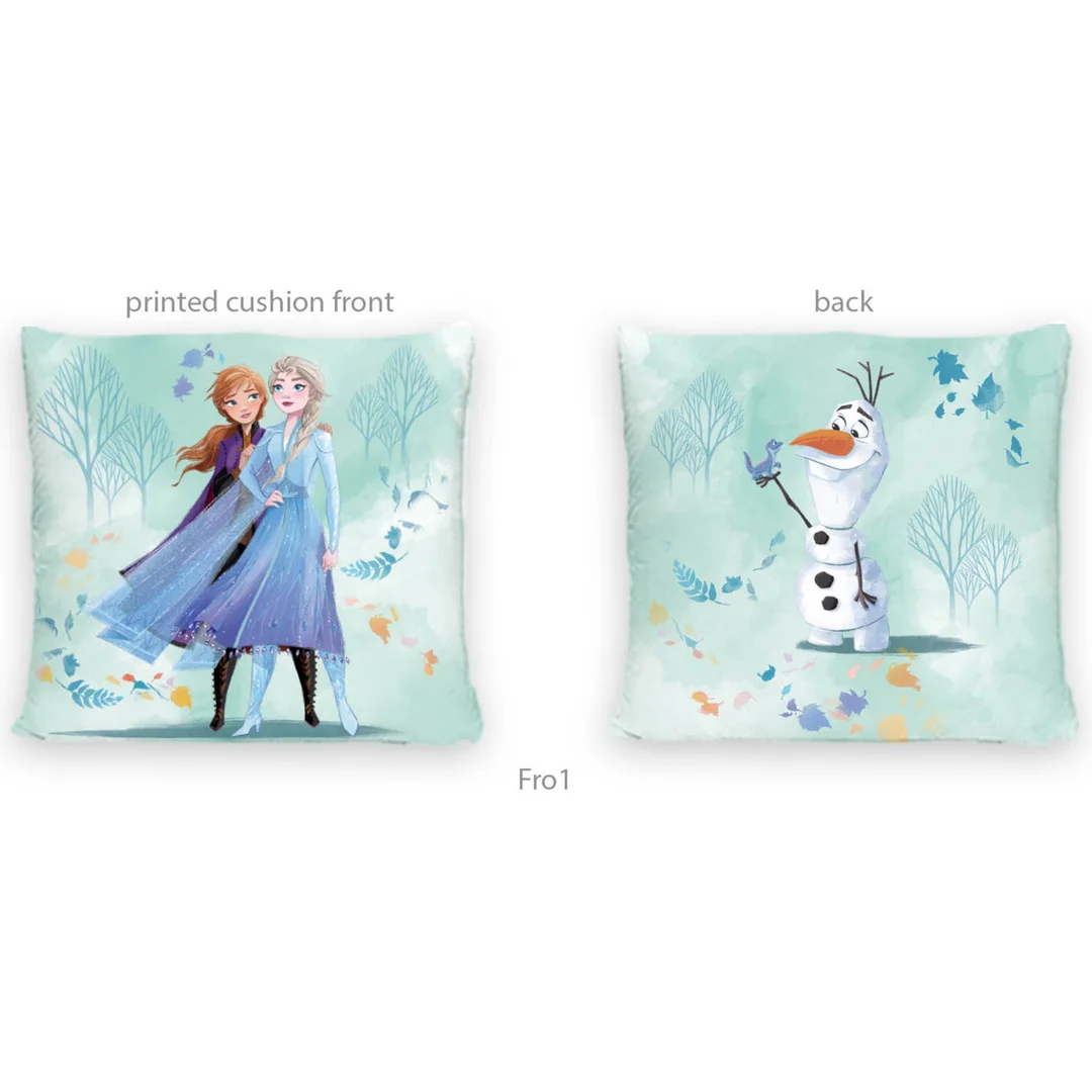 Poszewka dekoracyjna 40x40 Frozen Elsa miętowa welwetowa 12 Carbotex — zdjęcie 3