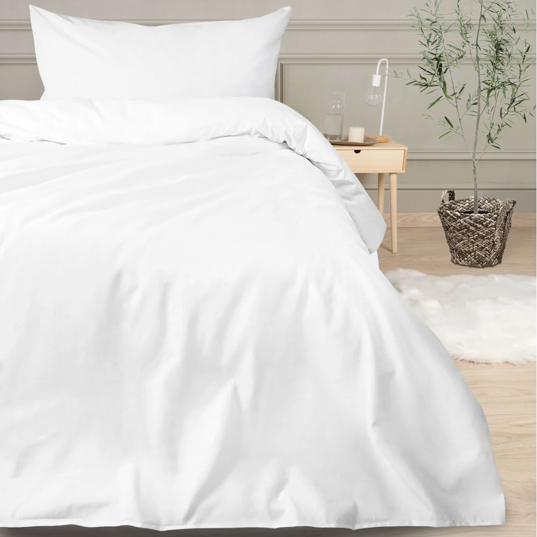 Poszewka hotelowa 40x40 biała GŁADKA na zakładkę — zdjęcie 3