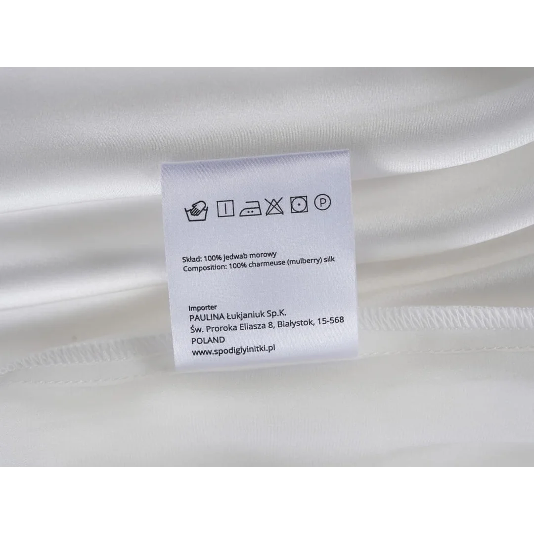 Poszewka jedwabna 40x40 biała jednobarwna Premium — zdjęcie 5