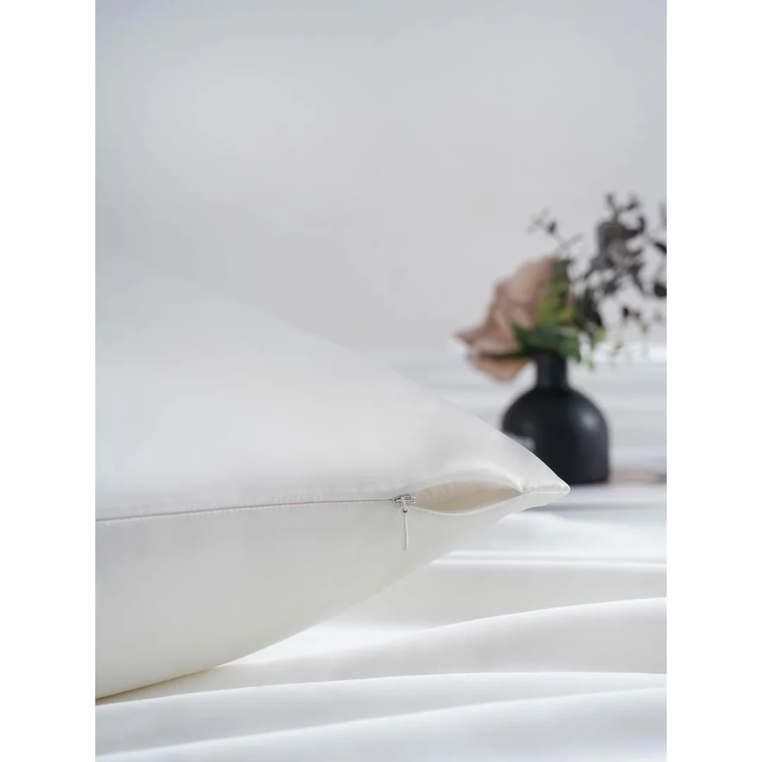 Poszewka jedwabna 40x40 biała jednobarwna Premium — zdjęcie 8