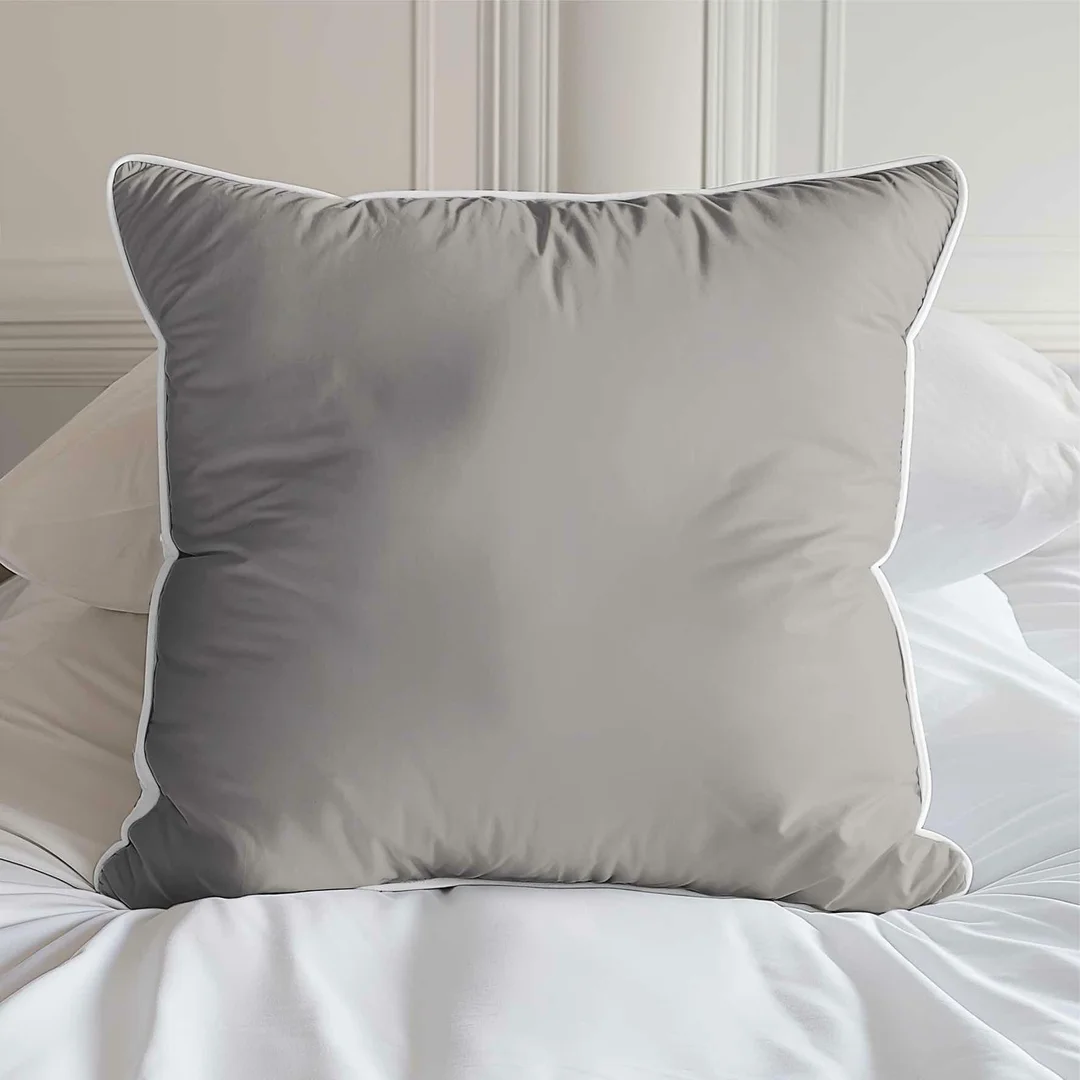 Poszewka satynowa 40x40 beżowa z lamówką Mako Satin 62 — zdjęcie 2