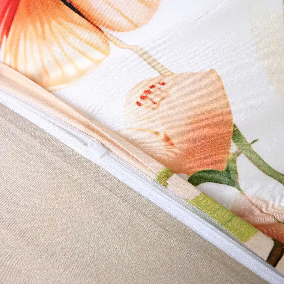 Poszewka satynowa 40x40 kolorowe motyle i kwiaty 12421 SATYNLOVE PREMIUM — zdjęcie 3