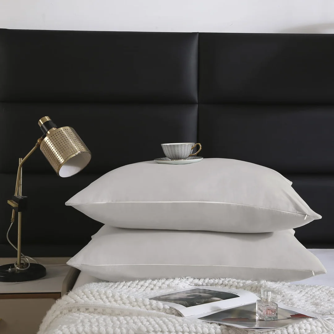 Poszewka satynowa 50x60 taupe jednobarwna — zdjęcie 6