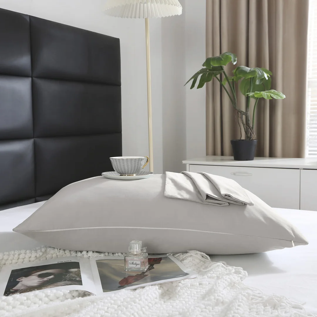 Poszewka satynowa 50x60 taupe jednobarwna — zdjęcie 8