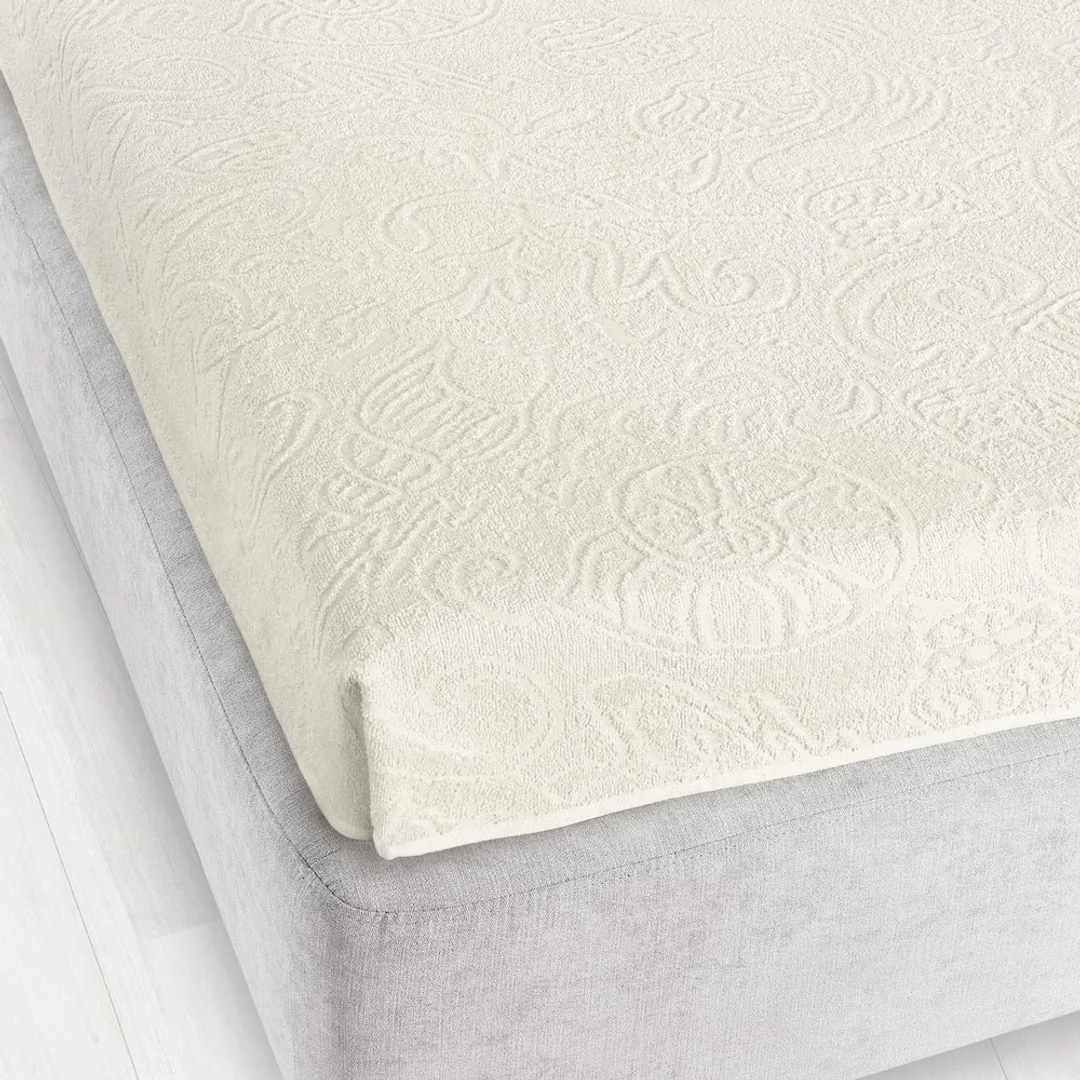 Prześcieradło frotte bez gumki 175x220 ekri K01 5722 Tulipan Zwoltex — zdjęcie 2