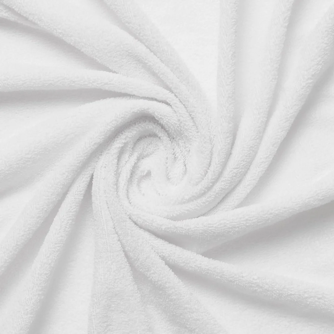 Prześcieradło frotte z gumką 120x200 białe 01 Classic — zdjęcie 5