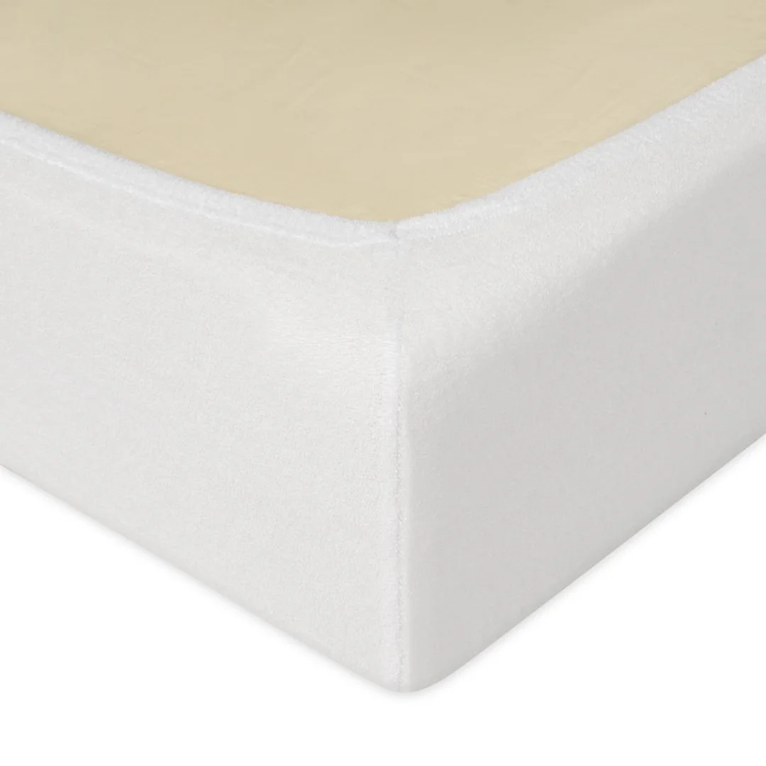 Prześcieradło frotte z gumką 120x200 białe 01 Classic — zdjęcie 6