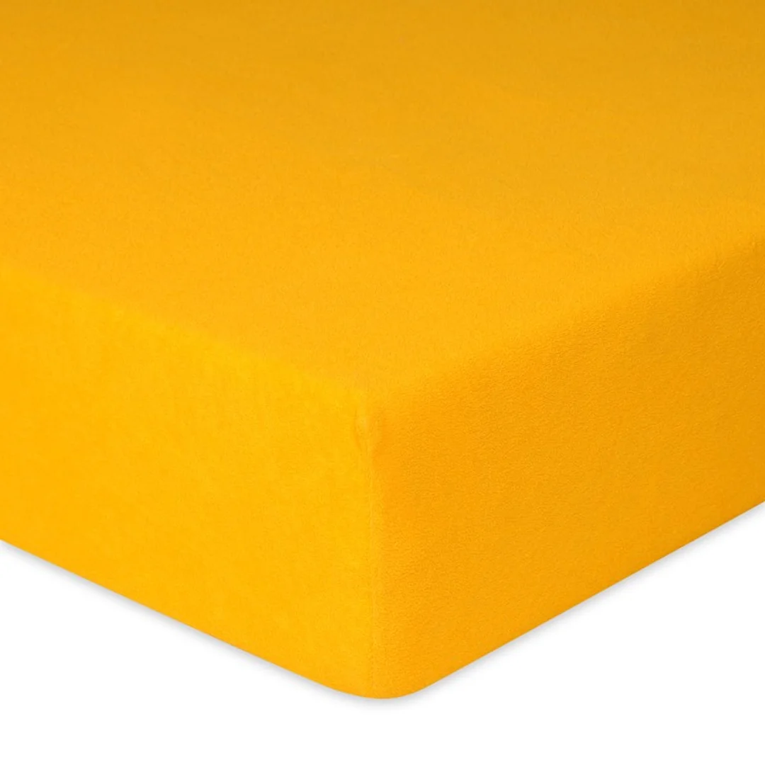 Prześcieradło frotte z gumką 120x200 żółte 05 Premium — zdjęcie 2